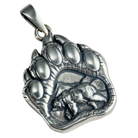 BEAR - BEAR TRACK, PENDANT, SILVER 925/1000 12G
