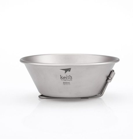 TITANIUM BOWL WITH FOLDING HANDLE TI5320 KEITH