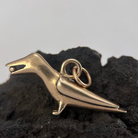 CROW, NORFOLK, ENGLAND, PENDANT, BRONZE