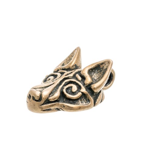 FENRIR, VIKING WOLF PENDANT, BRONZE