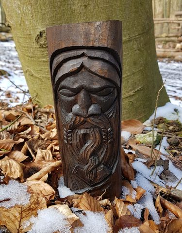 THOR - STATUE, BOIS SCULPTÉ