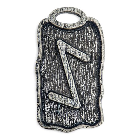 IHWAZ - RUNE TALISMAN, ZINC