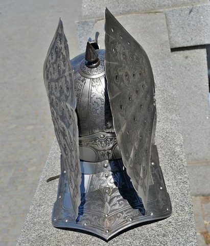POLISH HUSSAR HELMET, ETCHED