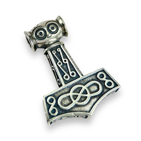 THOR HAMMER - MJÖLLNIR, MASSIVE PENDANT, SILVER