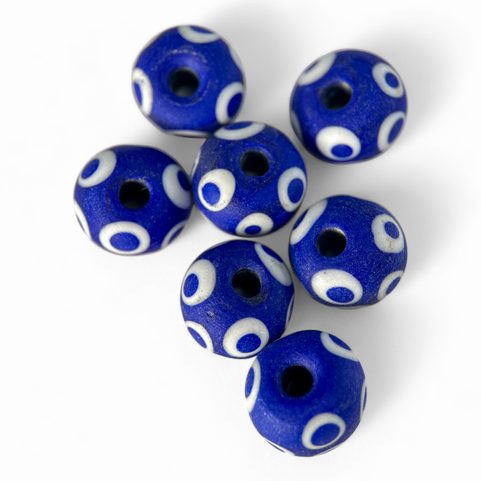 KELTISCHE GLASPERLE, BLAU MIT AUGEN, REPLIK