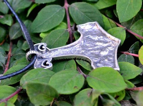 NECRO-ORGANIC THOR'S HAMMER BY WULFLUND, SILVER 925, 14 G
