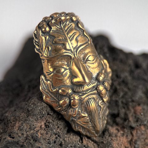 OAK GREEN MAN, BRONZE PENDANT