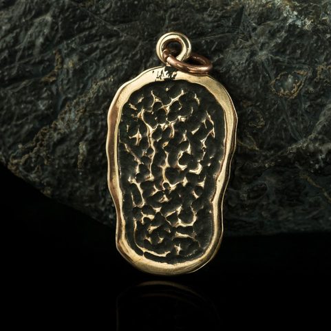 BEAR PRINT, BRONZE PENDANT