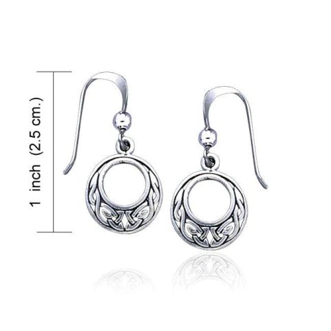 ROUND KNOTTED EARRINGS, SILVER