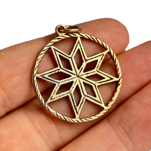 ALATYR - STAR OF ROD, BRONZE PENDANT