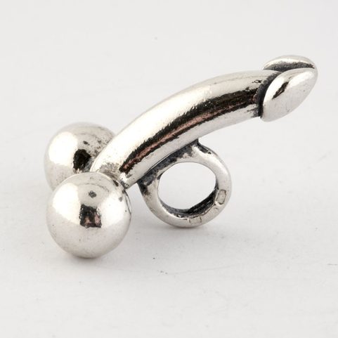 FASCINUS, ROMAN PHALLIC PENDANT, SILVER