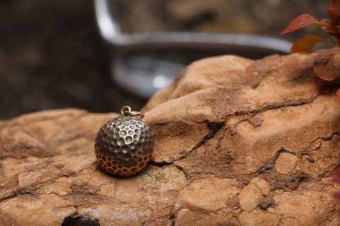 GOLF BALL, BRONZE PENDANT