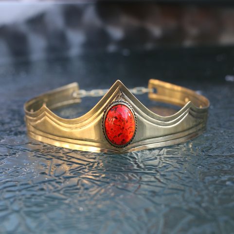 GRACIA MEDIEVAL CROWN - TIARA WITH GLASS