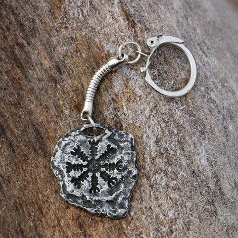AEGISHJÁLMUR - RUNE CIRCLE ICELAND, ZINC, KEY CHAIN