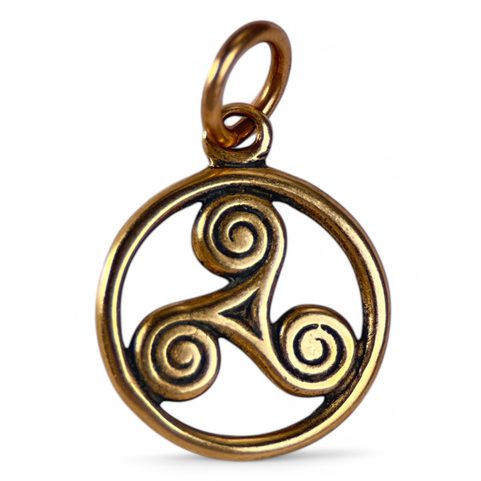 CELTIC TRISKELE, SMALL PENDANT, BRONZE