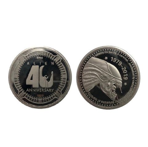 ALIEN COLLECTABLE COIN 40TH ANNIVERSARY SILVER EDITION