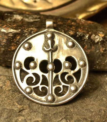 CELTIC LA TENE DRAGON OR BOAR PENDANT, LOCALITY OF SKRYJE, CENTRAL BOHEMIA, AG 925