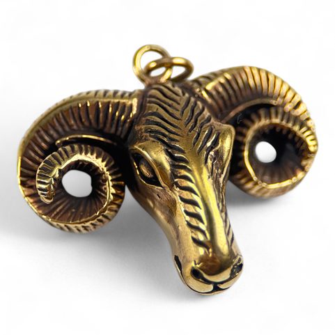 RAM, HEAD, BRONZE PENDANT