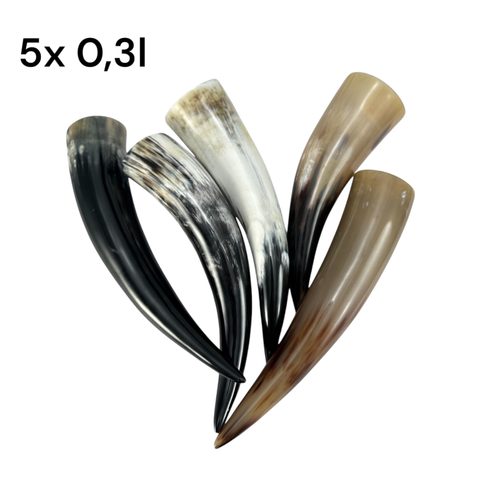 SET OF 5 HORNS - 0,3 L