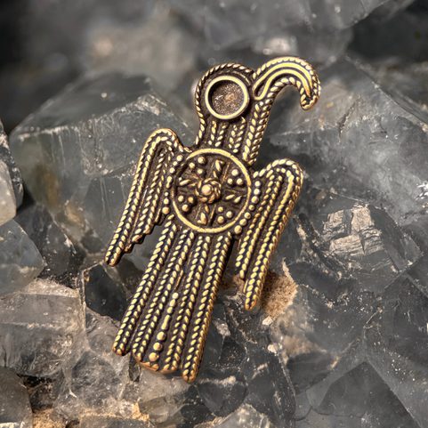 ANGLO SAXON BIRD PENDANT, EARLY MEDIEVAL, BRONZE