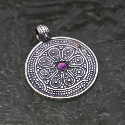 VESNA, SLAWISCHER SILBERSCHMUCK, AG 925, ALTSTÄDTER AMETHYST, 10G