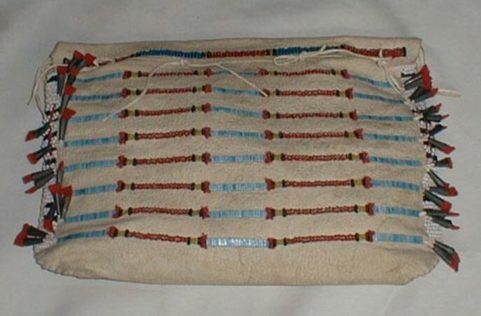 NATIVE AMERICAN  BEADED CUSHION