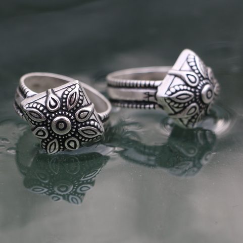 MEDIEVAL RING, 12TH CENTURY, SILVER 925 13G
