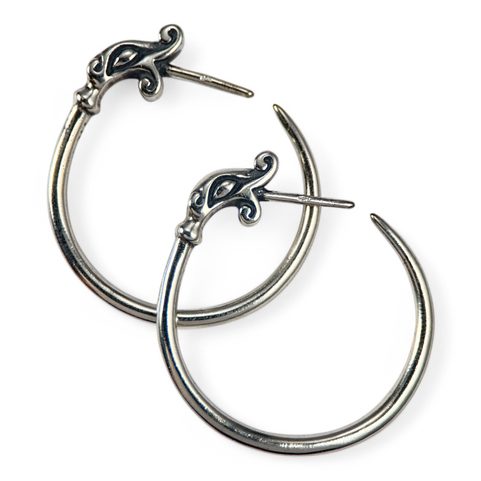 DRAGONS - SILVER EARRINGS, REPLICAS GOLDEN HORDE AG 925