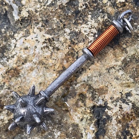 ÉTOILE DU MATIN, MASSE D'ARMES, PENDENTIF MÉDIÉVAL