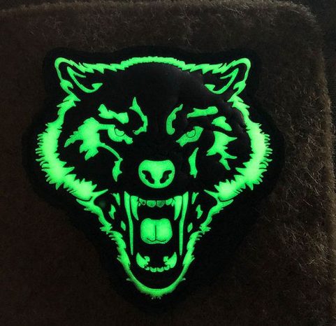 ANGRY WOLF, 3D RUBBER PATCH