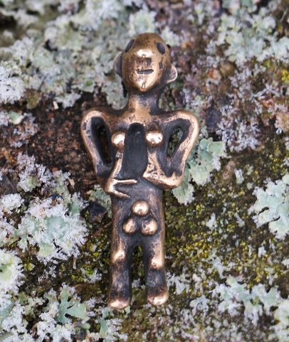 CELTIC FIGURE, BOHEMIA, BRONZE REPLICA