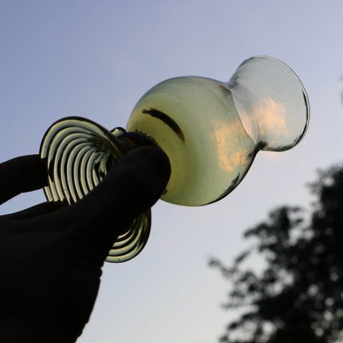 RUM GLASS, GREEN FOREST GLASS