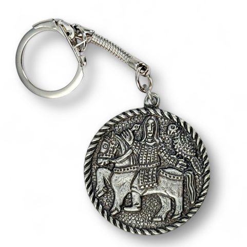 FALCONER, KEYRING ZINC ANTIQUE SILVER