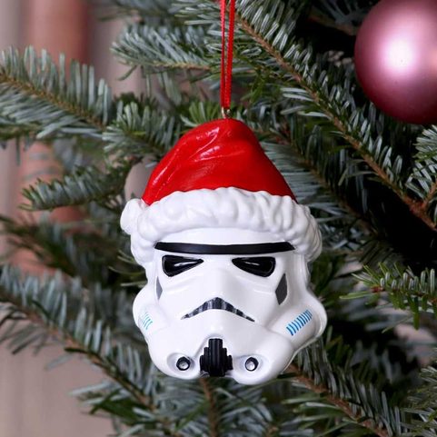 ORNEMENT SUSPENDU STORMTROOPER SANTA HAT 8.3CM