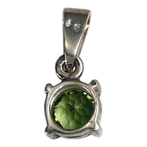 CYNGUS, SILVER PENDANT WITH MOLDAVITE, AG 925