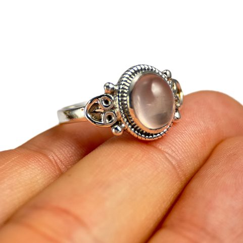 STROMBOLI, RING, ROSE QUARTZ, SILVER 925/1000