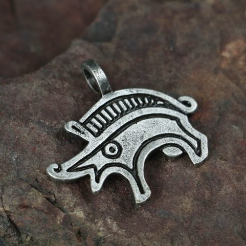 GERMANIC BOAR, PENDANT, ZINC
