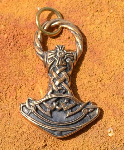 THOR HAMMER, BRONZE, VIKING TALISMAN