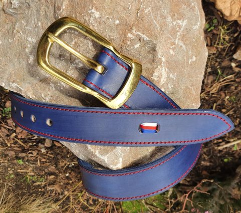 CZECH TRICOLOR, LUXURY LEATHER BELT