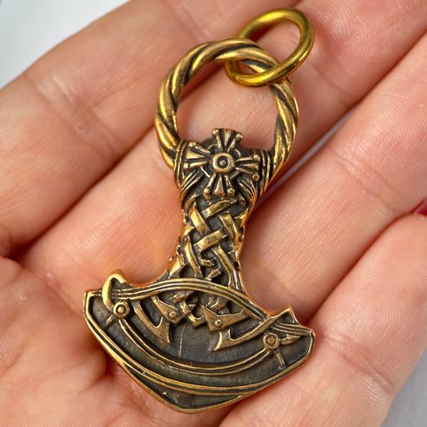THOR HAMMER, BRONZE, VIKING TALISMAN