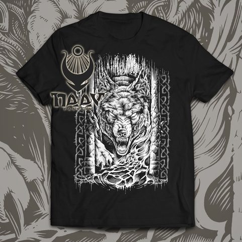 FENRIR MEN'S T-SHIRT  B&W