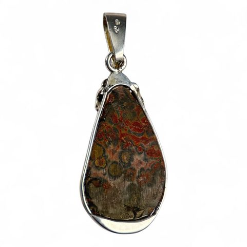 LEOPARD, JASPER, SILVER PENDANT, AG 925/1000