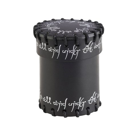 LEATHER CUP FOR DICE, ELVEN SCRIPT