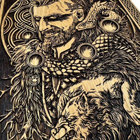 LOKI WALL DECORATION, WOOD 32X46CM