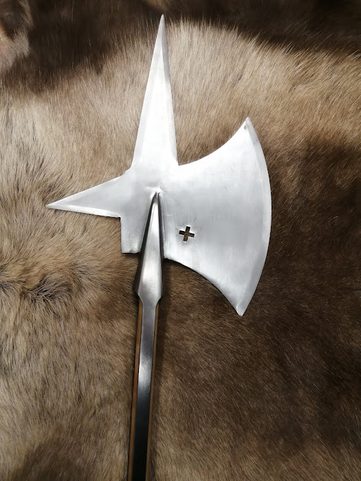 HALBERD WITH CROSS, REPLICA OF A TWO-HANDED POLE WEAPON