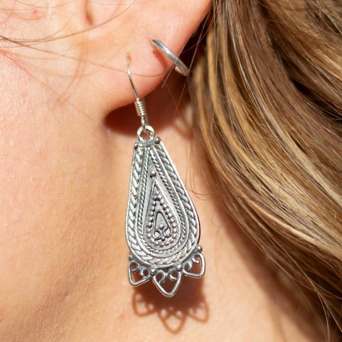 LADA, SILVER SLAVIC EARRINGS, AG 925