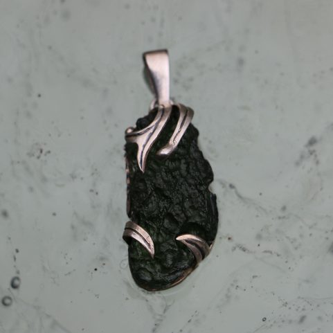 LIBRA MOLDAVITE, SILVER PENDANT AG 925