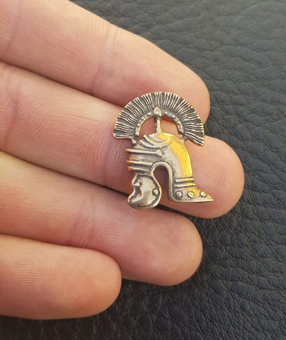 CENTURION, ROMAN HELMET, BRONZE PENDANT