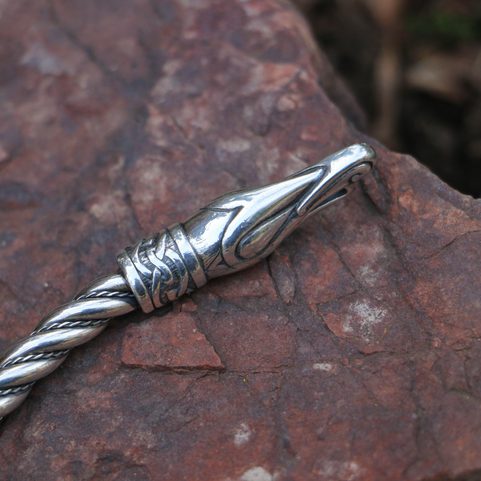 VIKING DRAGON URNES STYLE TORQUES SILVER