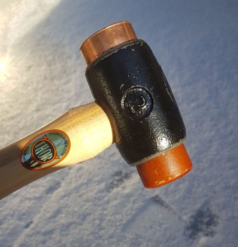 MARTEAU EN CUIVRE/RAWHIDE D=38 1.070 GR THOR, ANGLETERRE